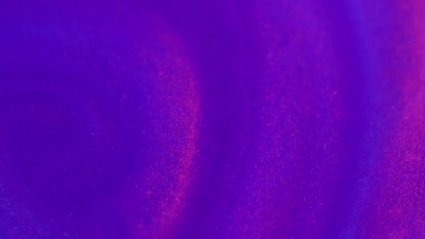Bläck Bakgrund Glitter Färg Glittrande Vätska Virvlar Kosmisk Glans Skimrande — Stockvideo