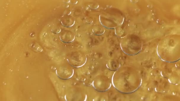 Αφηρημένο Φόντο Λαμπερό Υγρό Μελάνι Bubbles Επιφάνεια Σφαίρες Αέρα Επιπλέουν — Αρχείο Βίντεο