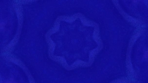 Contexte Abstrait Kaléidoscope Scintillant Ornement Hypnotique Vibrant Bleu Brillant Particules — Video