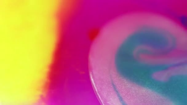Błyszcząca Bańka Gradient Kolorów Defocus Neon Magenta Różowy Żółty Niebieski — Wideo stockowe