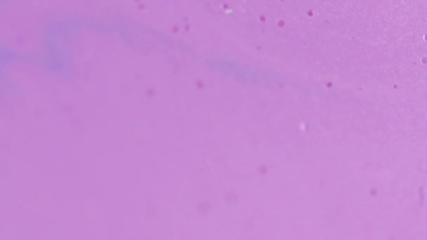 Líquido Espumoso Onda Tinta Color Violeta Púrpura Brillante Difuminado Textura — Vídeos de Stock