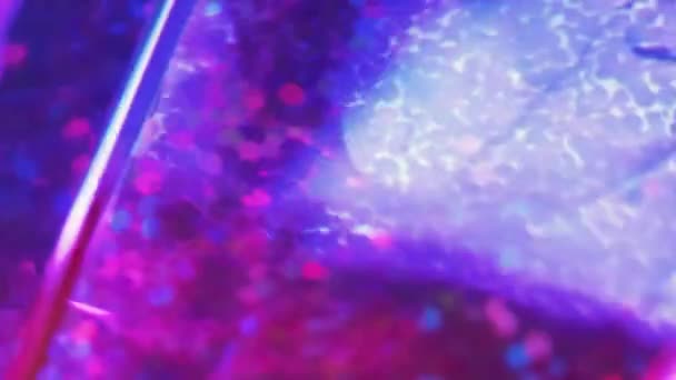 Fondo Abstracto Refracción Luz Confeti Holográfico Partido Prisma Cristal Decorativo — Vídeos de Stock