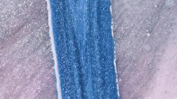 Peindre Fond Mélange Glitter Goutte Goutte Déversement Scintillant Texture Lisse — Video