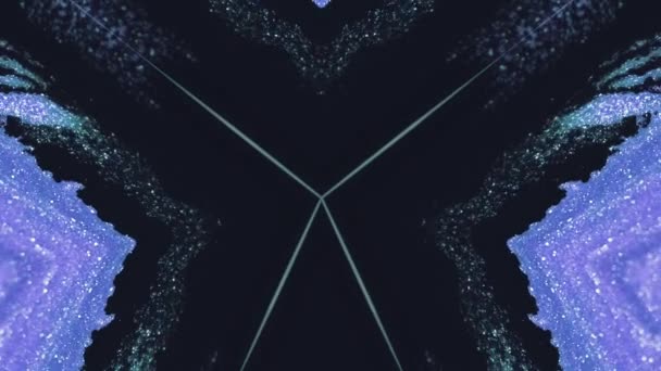 Latar Belakang Abstrak Kaleidoskop Tinta Seni Melukis Kreatif Hipnotis Berkilauan — Stok Video