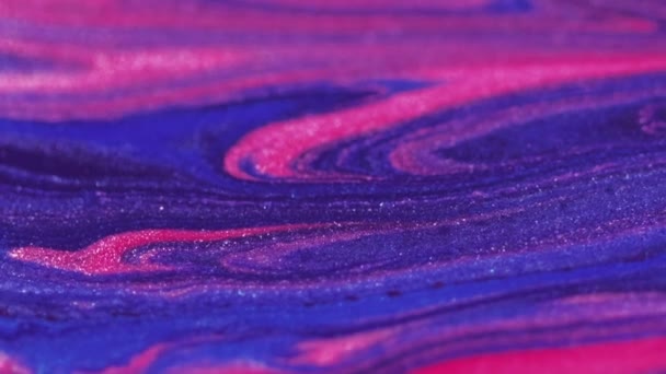 Fundo Abstrato Mistura Purpurina Bomba Banho Cor Moda Rosa Azul — Vídeo de Stock
