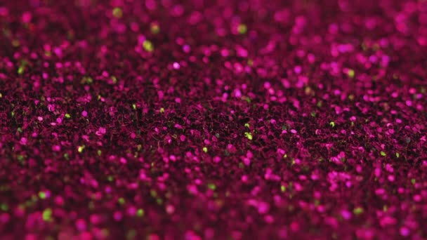 Glitter Achtergrond Vervloekt Glinsterend Feestpailletten Glanzende Feestelijke Confetti Veranderende Kleur — Stockvideo