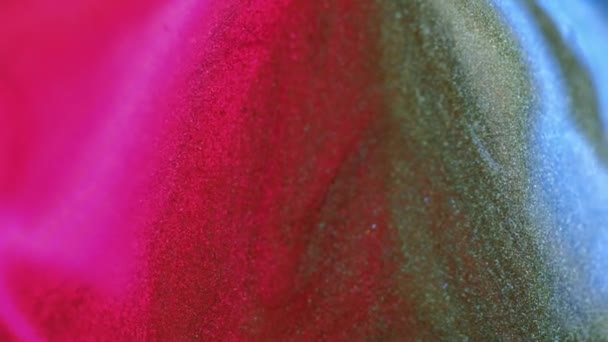 Pirámide Brillo Fondo Holográfico Desenfocado Rojo Rosa Azul Dorado Color — Vídeos de Stock