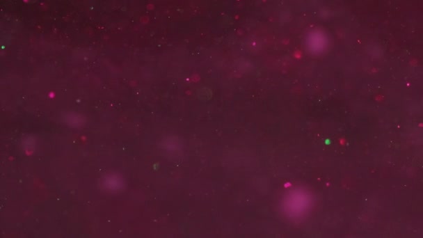 Bokeh效应 模糊的灯光 幻想的流动光芒 抽象照明艺术中的圆形发光粒子在光滑变化的颜色 红色紫色蓝色流体背景中漂浮 — 图库视频影像