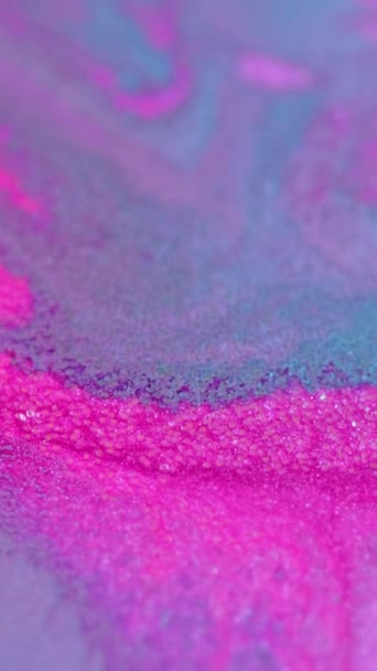 Vídeo Vertical Fundo Tinta Mistura Cintilante Bomba Aroma Vibrante Glamouroso — Vídeo de Stock