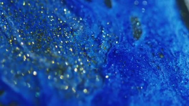 반짝이 물방울 분리된 빛나는 짜임새 유화액 — 비디오
