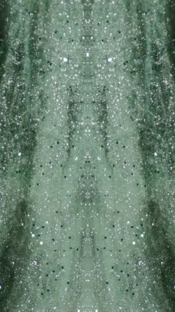 Vertical Video Abstract Background Shimmering Flow Glitter Rain Silver Shiny — Stock Video