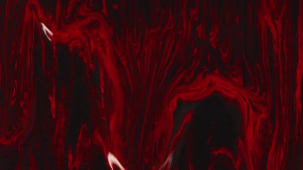 Fondo Abstracto Flujo Pintura Fantasía Mezcla Arte Rojo Borgoña Negro — Vídeos de Stock