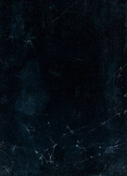 Cracked texture. Grunge overlay. Old film noise. White dust scratches dirt stains aged worn shattered ice defect on dark black illustration abstract background.