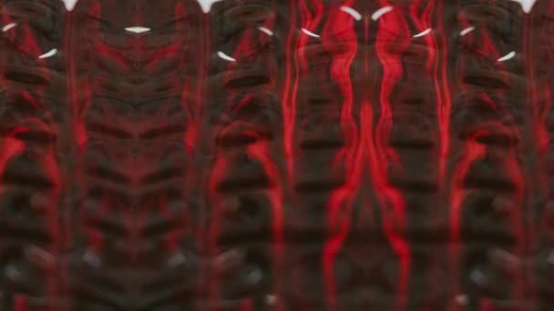 Gotejamento Tinta Textura Com Nervuras Borrão Vermelho Preto Cor Brilhante — Vídeo de Stock