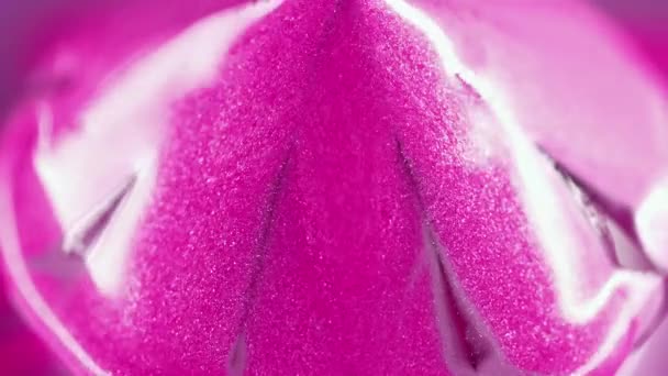 Farba Błyszcząca Błyszczący Pryzmat Nieostry Błyszczący Różowy Fioletowy Kolor Cząstki — Wideo stockowe
