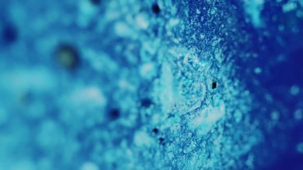 Fond Peinture Chatoyant Flux Encre Mélange Liquide Des Paillettes Bleues — Video