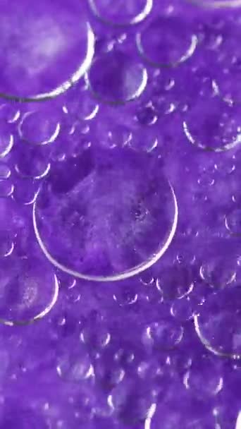 Vídeo Vertical Fondo Abstracto Tinta Fluida Brillante Superficie Burbujas Esferas — Vídeos de Stock