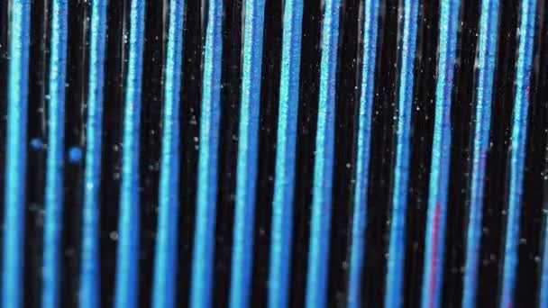 Glitter Inkt Achtergrond Verfmix Glinsterende Morsen Sprankelende Zwarte Vloeibare Korreldeeltjes — Stockvideo