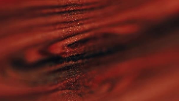 模糊的闪光波 墨水的背景 湿淋淋的油漆混合流运动抽象艺术质感与自由空间 — 图库视频影像