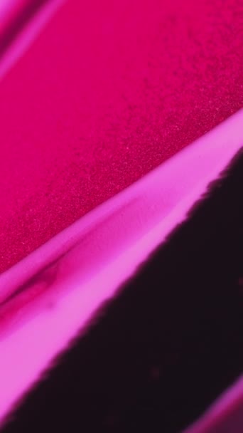 Вертикальне Відео Абстрактний Фон Блискучий Потік Чорнила Барвиста Хвиля Фарби — стокове відео