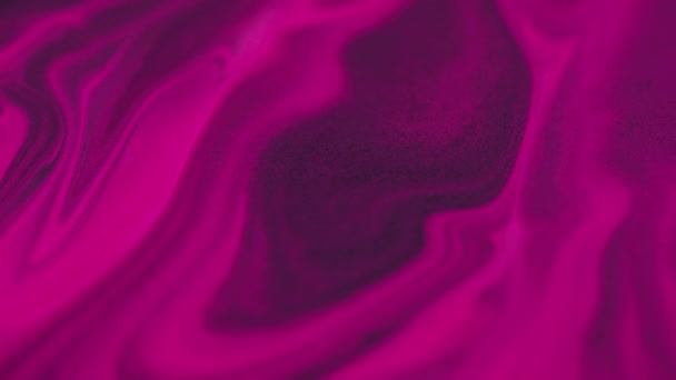油漆混合 霓虹砂质感 流线型魔法解调生动的粉红黑色渐变颗粒油墨混合传播催眠流艺术抽象背景 — 图库视频影像
