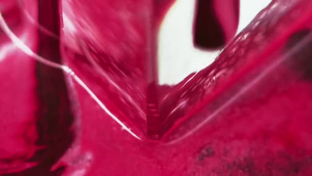 Sfondo Inchiostro Glitter Miscela Vernice Fuoriuscita Scintillante Frizzante Bordeaux Rosso — Video Stock