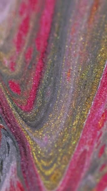 비디오 반짝이는 스파클링 분리된 추상적인 배경에 빛나는 분홍색 대리석 짜임새 — 비디오