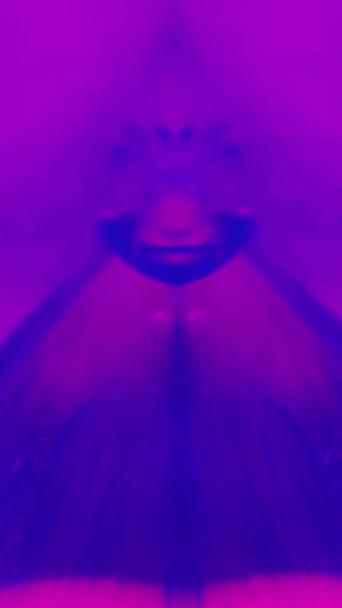 Вертикальне Відео Тло Підводного Диму Настій Чорнила Футуристичне Мистецтво Яскраво — стокове відео