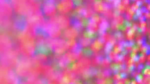 Luces Bokeh Resplandor Abstracto Desenfocado Brillo Fiesta Espumosos Puntos Coloridos — Vídeo de stock