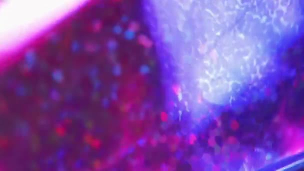 Soyut Arkaplan Işık Kırılması Holografik Konfeti Parti Dekoratif Kristal Prizması — Stok video