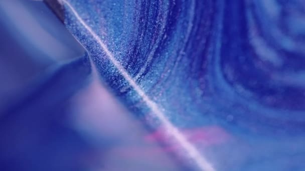 비디오 페인트 배경입니다 반짝이는 물방울 추상적인 가장자리 구석에 퍼지는 매끄러운 — 비디오