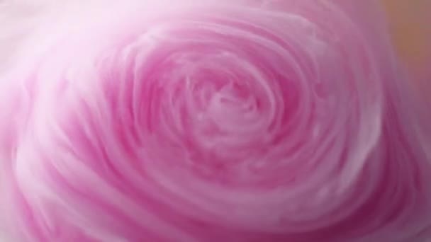 Rauchschwaden Malen Sie Wassermischung Rosa Magenta Pastellfarbe Seide Spirale Luft — Stockvideo