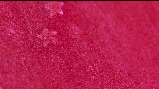 Glitter Background Liquid Flow Sparkling Wave Glamourous Pink Shimmering Texture — Stock Video