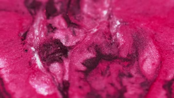 Sfondo Astratto Colorante Scintillante Miscela Liquida Lucida Vivido Rosso Bordeaux — Video Stock