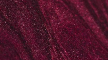 Işıldayan sıvı arka plan. Köpüklü sıvı. Akrilik boya hareketi. Moda soyut sanatında yüzeyde kahverengi beyaz pigment akımı.