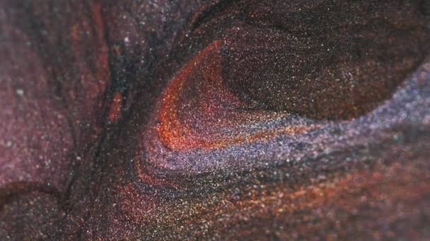 Вертикальное Видео Абстрактный Фон Блестящие Чернила Искусство Смешивать Песок Обеспеченное — стоковое видео