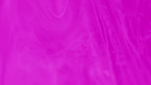 Fundo Abstrato Mistura Acrílica Ondas Fluidas Borrão Rosa Partículas Cintilantes — Vídeo de Stock