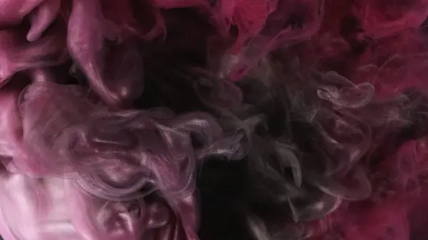 stock image Glitter ink water. Night mist. Defocused pink color shimmering particles texture smoke cloud floating on dark black abstract art background.