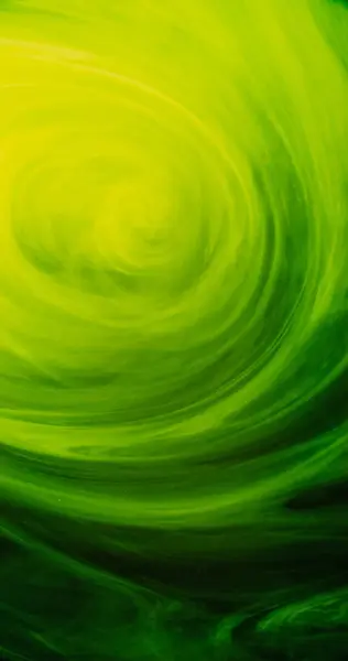 stock image Vortex cloud. Paint water blend. Blur neon green color glowing enchanting haze texture ink steam floating esoteric abstract art background.