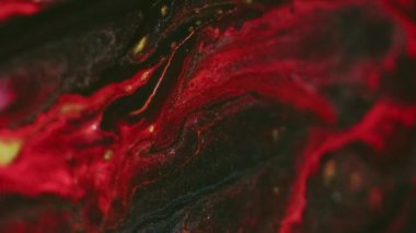 Parıltılı boya karışımı. Mermer dokusu. Odaklanmamış pembe altın rengi parıldayan parçacıklar akrilik mürekkep dalgası soyut sanat arka planı.