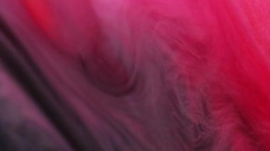 Sihirli renk girdabı. Boya sıvısı. Duman akışı. Kırmızı siyah beyaz bulut girdap sıvı ipek akrilik karışık spiral dinamik soyut arkaplan.