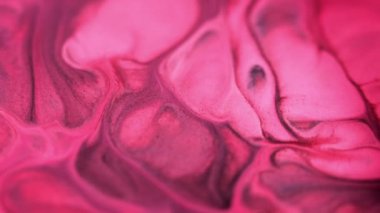 Akrilik karışımı. Mürekkep akışı. Bulanık neon pembesi pembe parlak parlak doku sıvı emülsiyon karışık hareket soyut sanat arka planı.