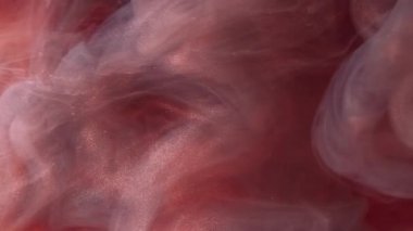 Köpüklü buhar. Duman bulutu. Parlak koyu pembe mürekkep lekesi. Hipnotik hareket soyut sanat arka plan sihirli atmosferik titreşen sis.