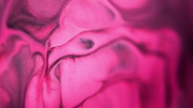 Akrilik karışımı. Mürekkep akışı. Bulanık neon pembesi pembe parlak parlak doku sıvı emülsiyon karışık hareket soyut sanat arka planı.