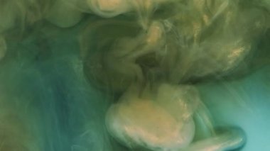 Buhar bükme. Parlak sis bulutu. Sis mürekkebi animasyonu. Fantezi altın buharı parıldayan sis hareketi soyut mistik sanat arkaplanı.