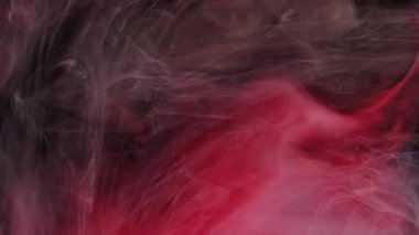 Duman sisi. Köpüklü buhar. Pembe kırmızı kara sis sinekleri mürekkep karışımı soyut buhar parlak sihirli hipnotik bulut parçacıkları sanat arka planı.