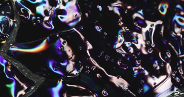 Yağ dokusu. Gökkuşağı akar. Düz olmayan gölge yüzeyi. Parlak ışıklandırma dağılım delik deformasyon bağlantı lekesi.