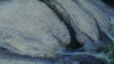 Dalgalı akrilik. Boya döküyorum. Değişken çizgiler, renk sanat yapısı ile Enamel mermer sim efekti. Mevcut tuhaf çarpıtmanın dekoratif çıkışı.