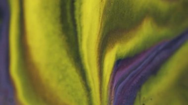 Boya sıvısı. Akrilik sıvı. Dalgalı akış mürekkebi ve delme boyası karışımı. Renkli sıvı bozunumunun sanat difüzyonu zıt jetler.