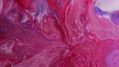 Kimyasal parıltı. Mürekkep arkaplanı. Pembe, mor, akrilik akrilik, parlatıcı, hipnotik, çözülmüş, gizemli, soyut dokular..